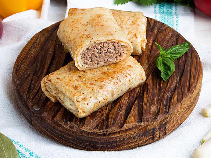 Блинчики с мясом говядины