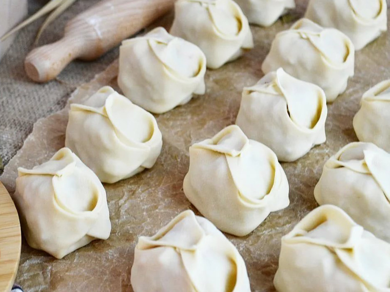 Манты из курицы без картофеля